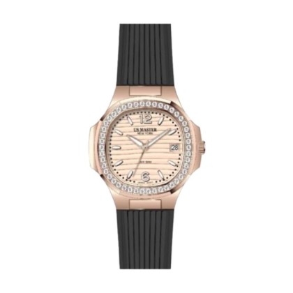 U.S Master Polo Club USM-DD54-RG-RG Silicone Strap Women Watch